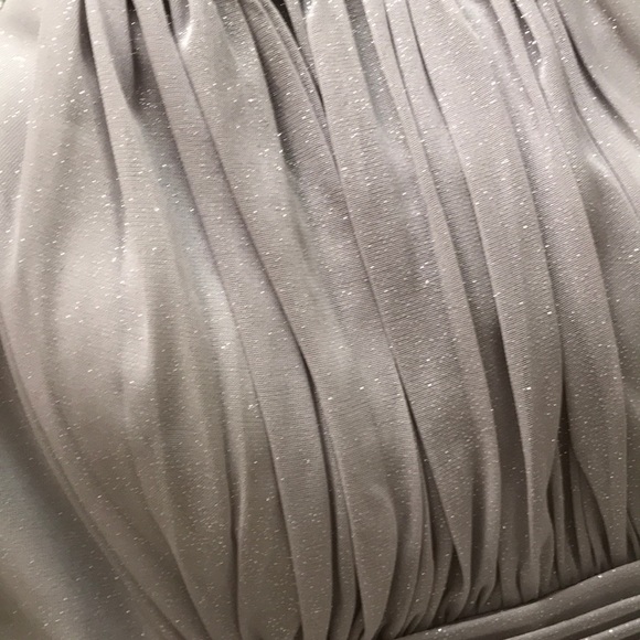 Silver Bridesmaids Dress with Beading - Picture 8 of 8